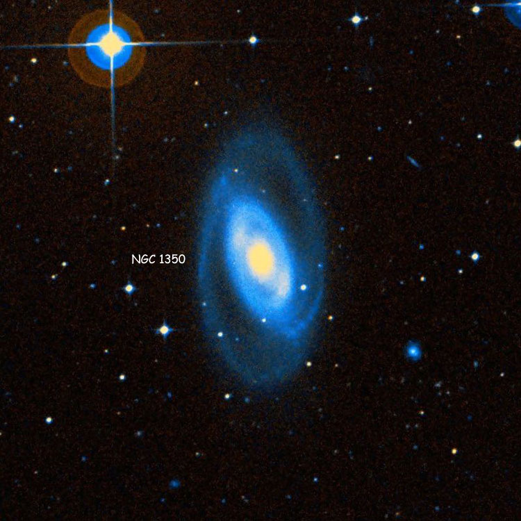 DSS image of region near spiral galaxy NGC 1350