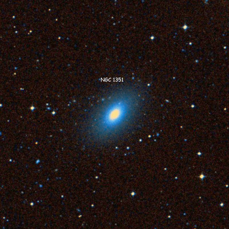 DSS image of region near lenticular galaxy NGC 1351