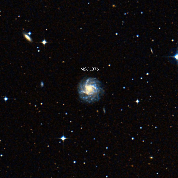 DSS image of region near spiral galaxy NGC 1376