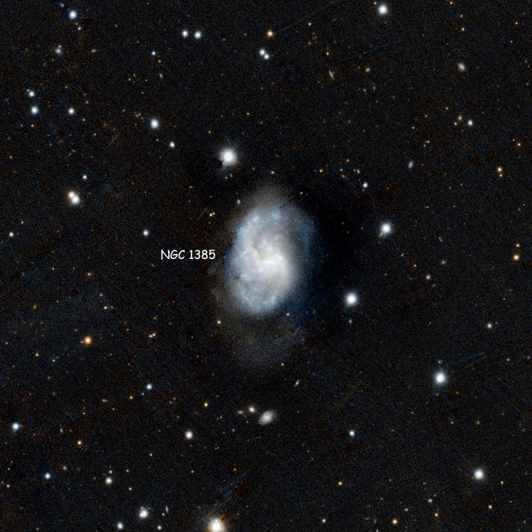 PanSTARRS image of region near spiral galaxy NGC 1385