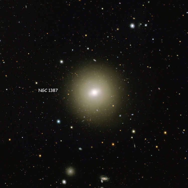 ESO image of region near lenticular galaxy NGC 1387