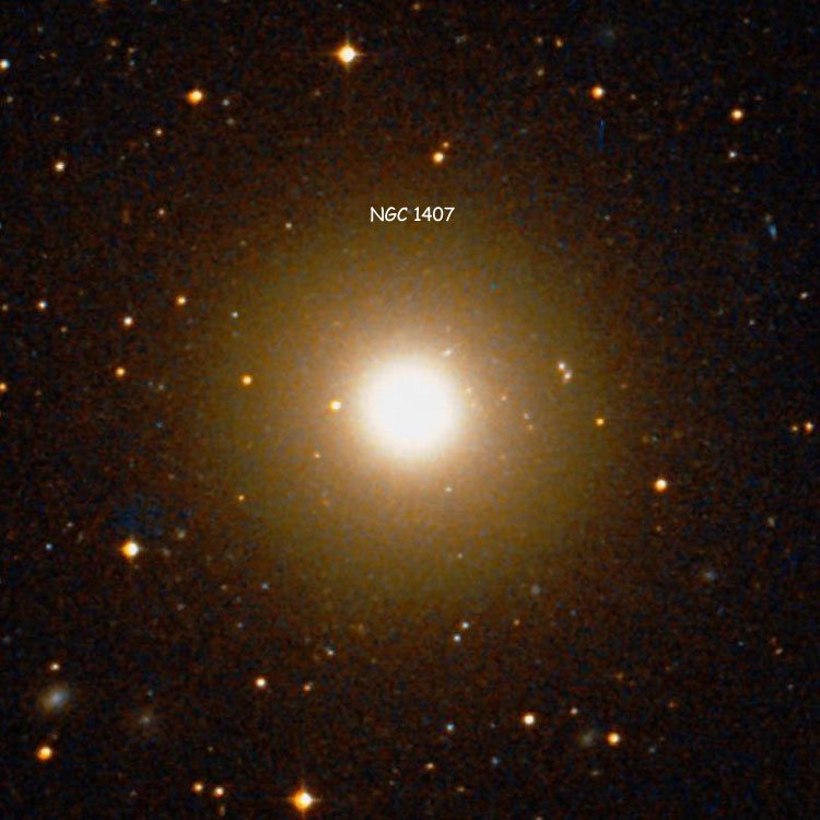DSS image of region near elliptical galaxy NGC 1407
