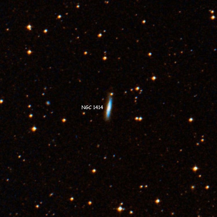 DSS image of region near spiral galaxy NGC 1414