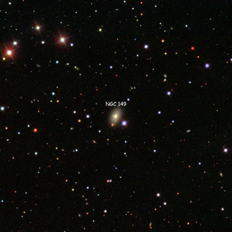 SDSS image of region near lenticular galaxy NGC 149