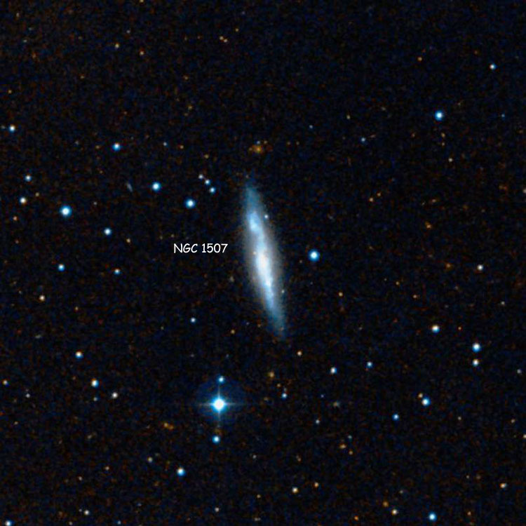 DSS image of region near spiral galaxy NGC 1507