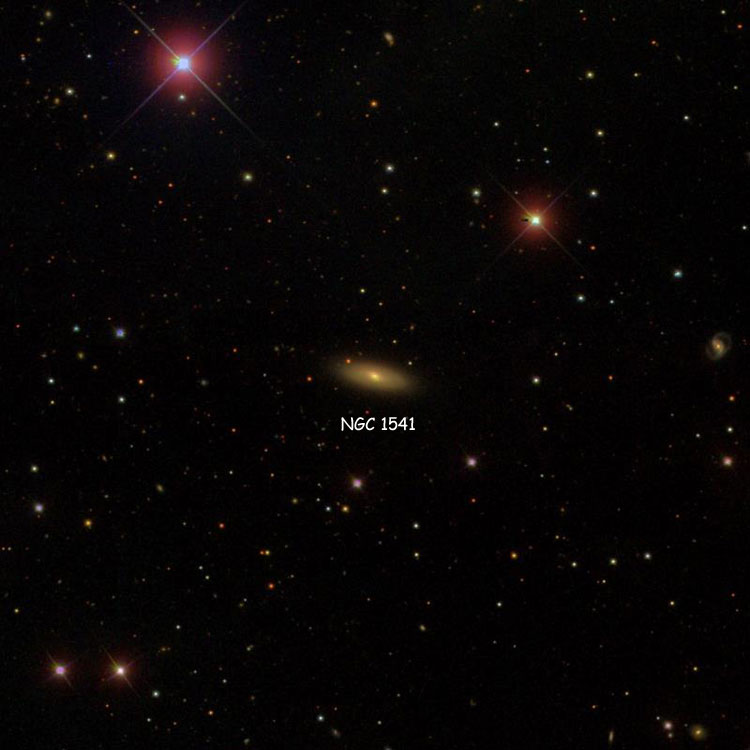 SDSS image of region near lenticular galaxy NGC 1541