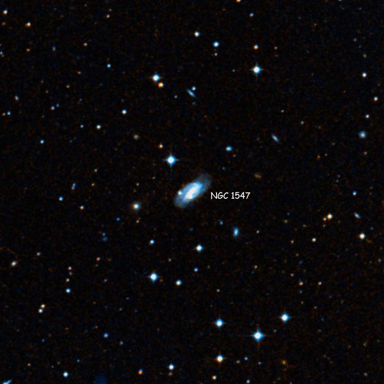 DSS image of region near spiral galaxy NGC 1547