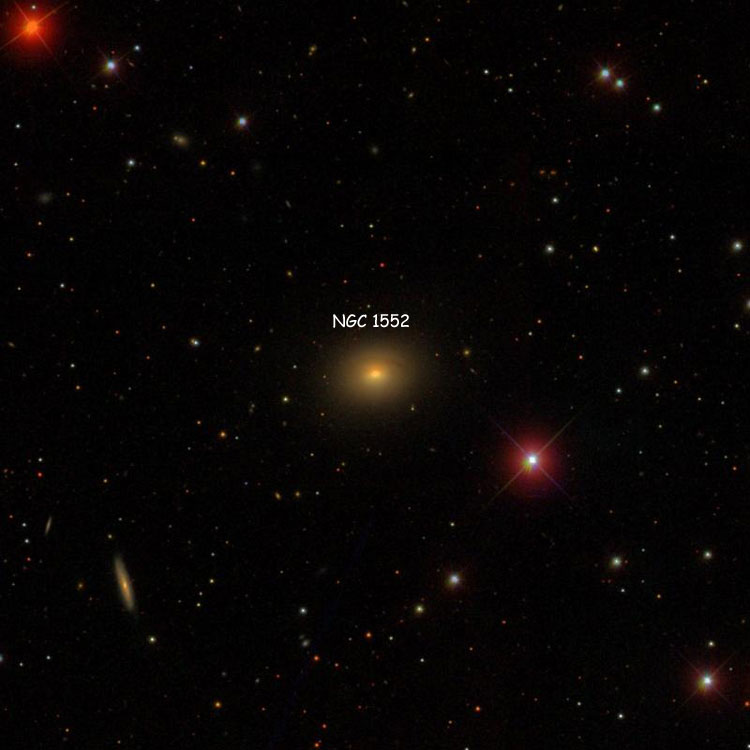 DSS image of region near lenticular galaxy NGC 1552
