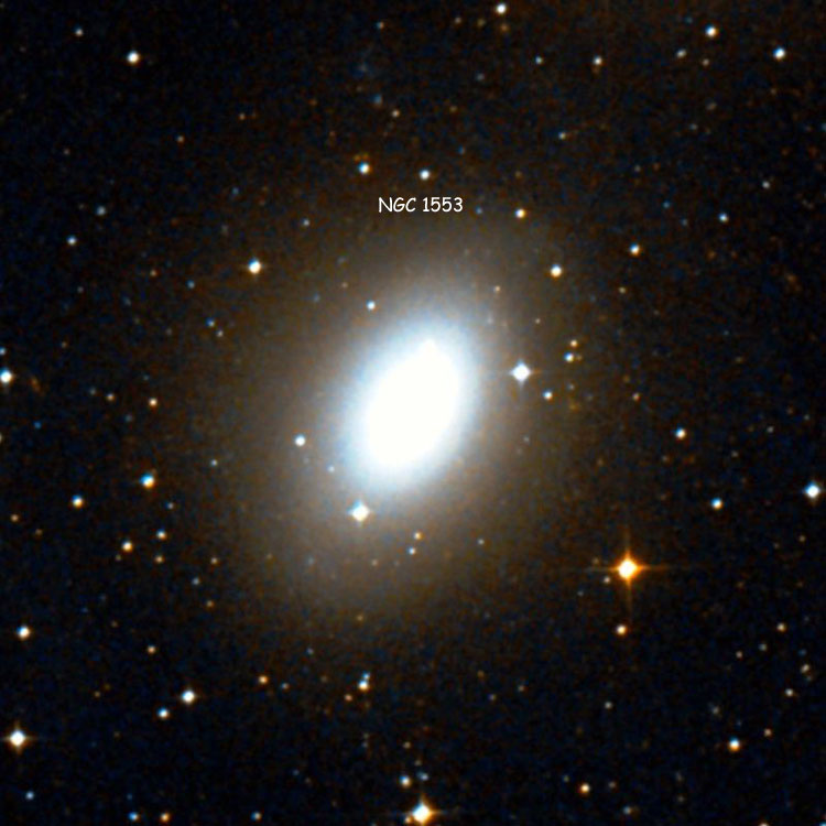 DSS image of region near lenticular galaxy NGC 1553