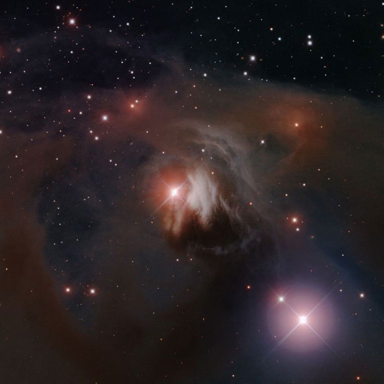 NOAO image of region near reflection nebula NGC 1555, also known as Hind's Variable Nebula