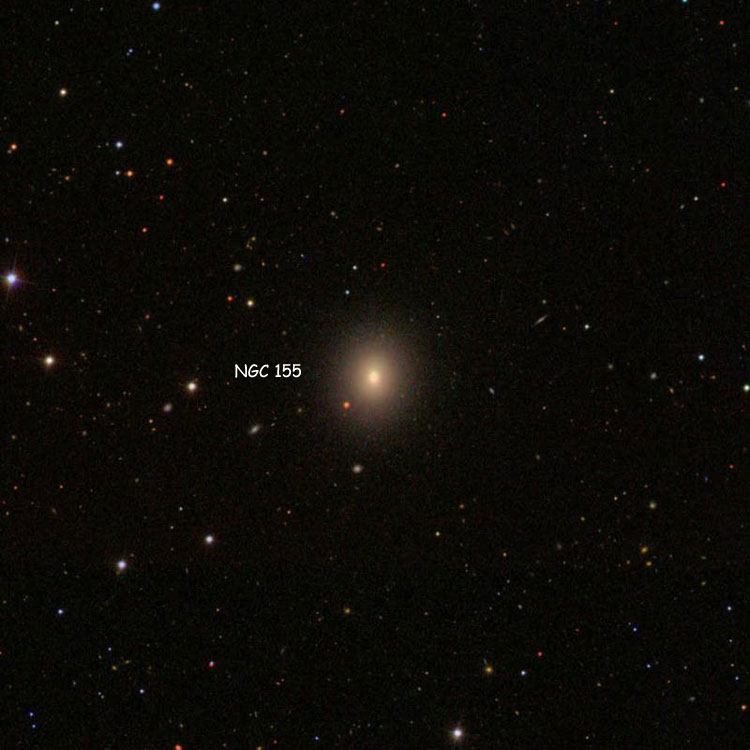SDSS image of region near lenticular galaxy NGC 155