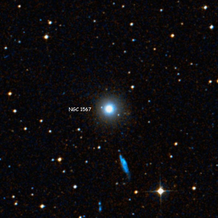 DSS image of region near elliptical galaxy NGC 1567