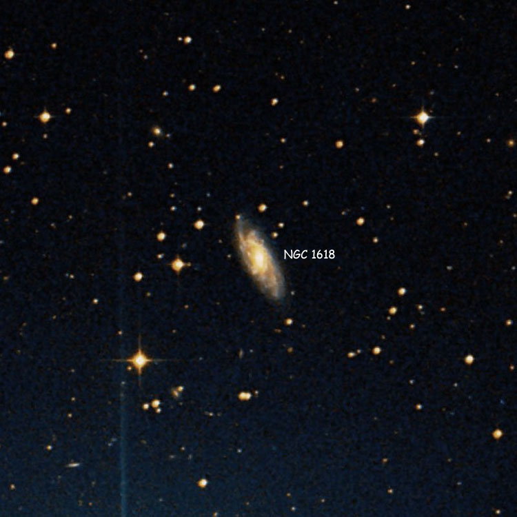 DSS image of region near spiral galaxy NGC 1618