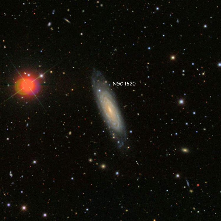 SDSS image of region near spiral galaxy NGC 1620