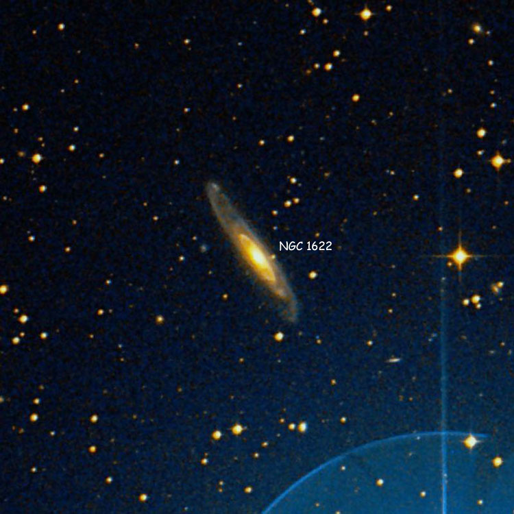 DSS image of region near spiral galaxy NGC 1622