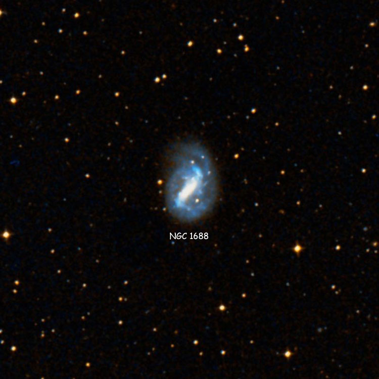 DSS image of region near spiral galaxy NGC 1688