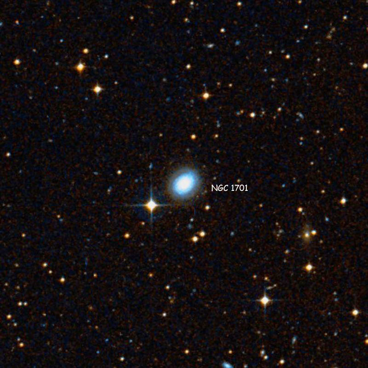 DSS image of region near spiral galaxy NGC 1701