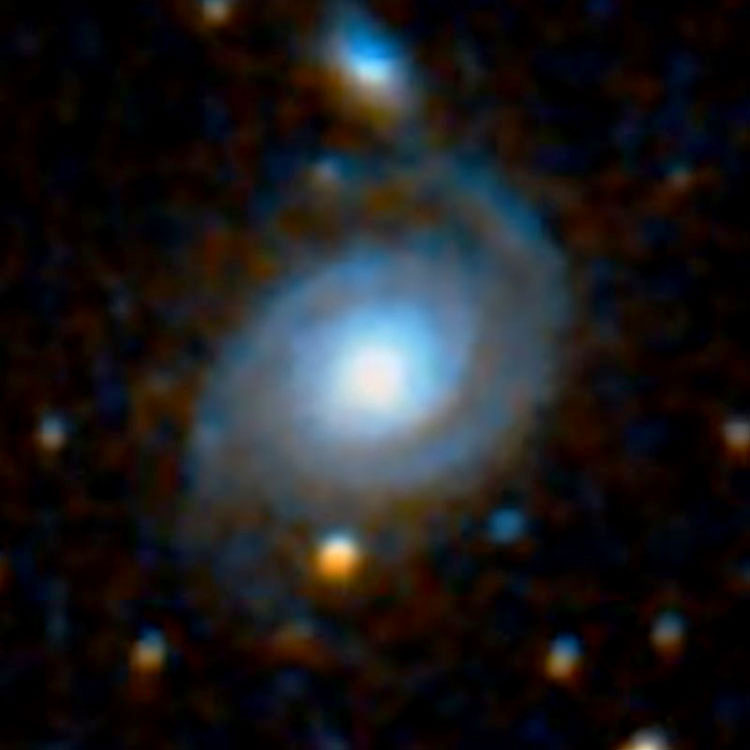 DSS image of spiral galaxy NGC 1706, also showing PGC 177963