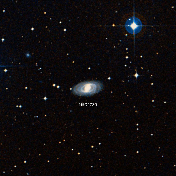 DSS image of region near spiral galaxy NGC 1730