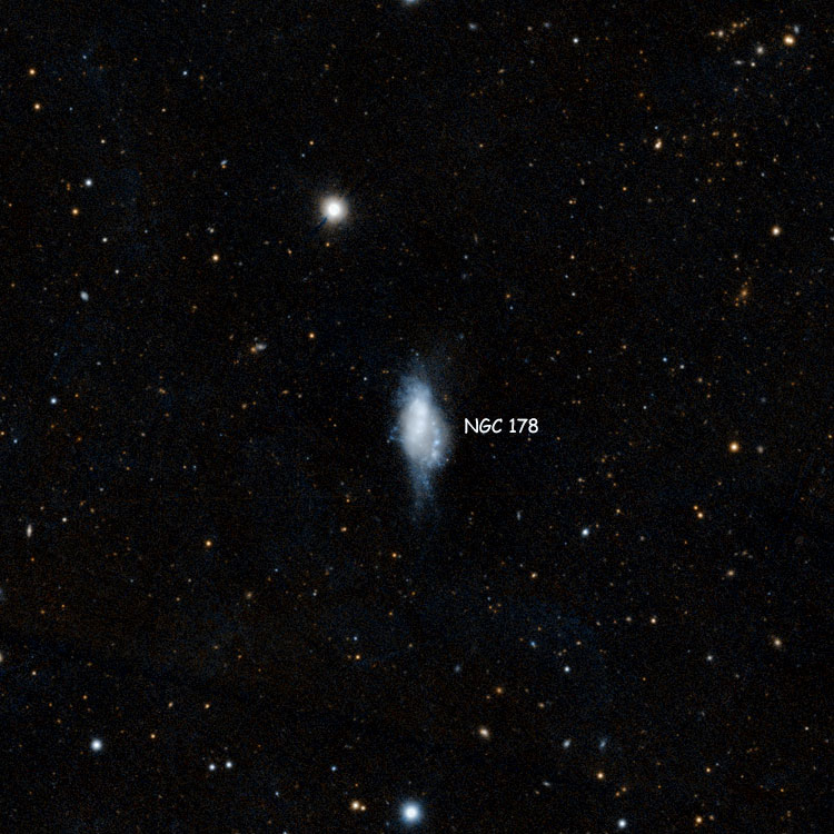 PanSTARRS image of region near spiral galaxy NGC 178