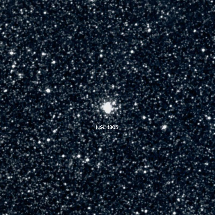 DSS image of region near open cluster NGC 1805