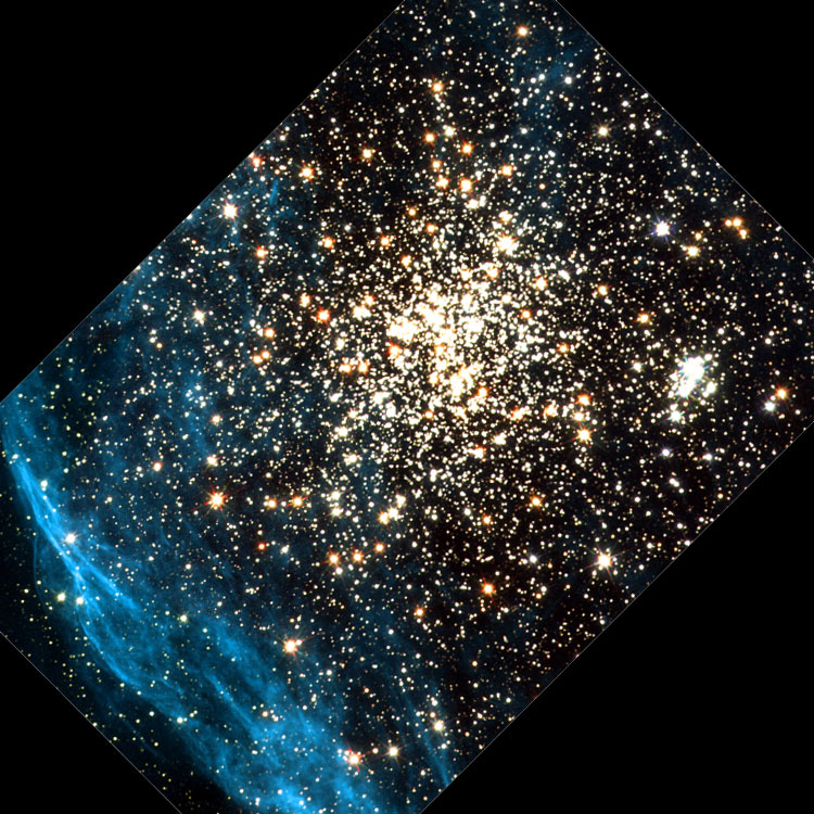 HST image of core of open cluster NGC 1850, in the Large Magellanic Cloud