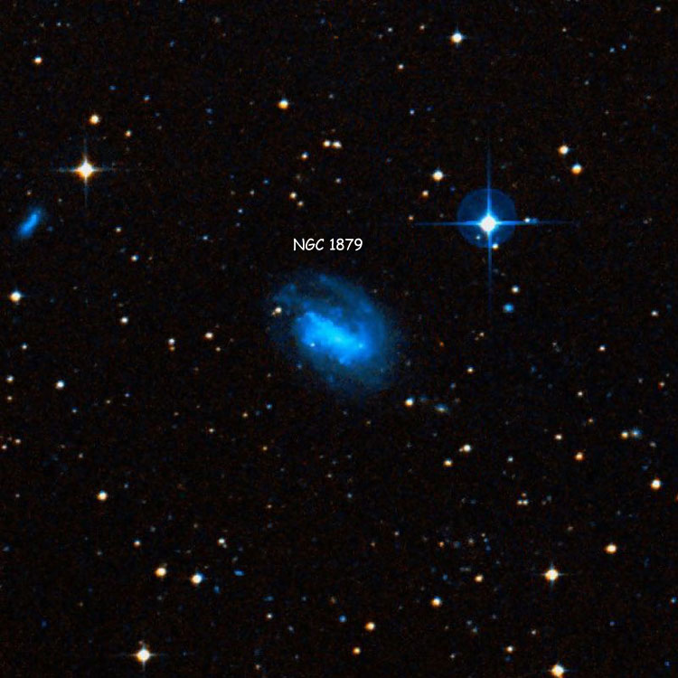 DSS image of region near spiral galaxy NGC 1879