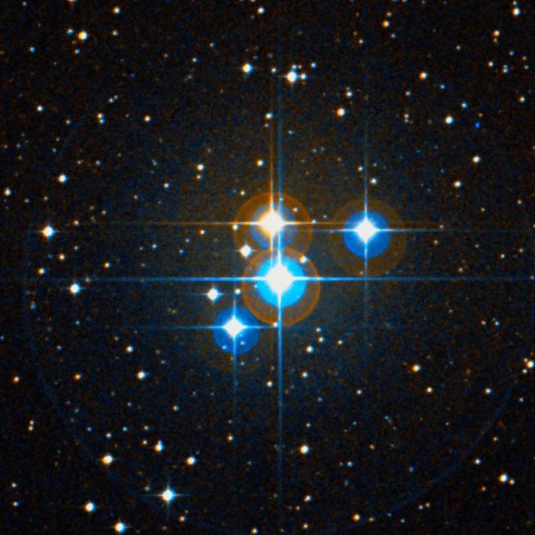 DSS image of the group of stars listed as NGC 2017