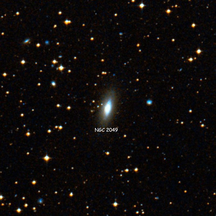 DSS image of region near spiral galaxy NGC 2049