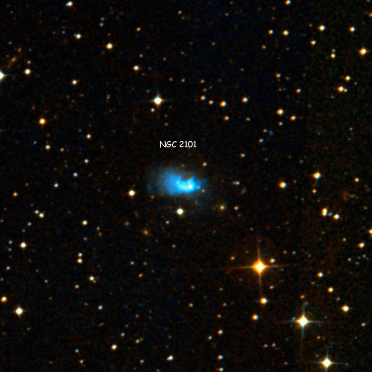 DSS image of region near irregular galaxy NGC 2101