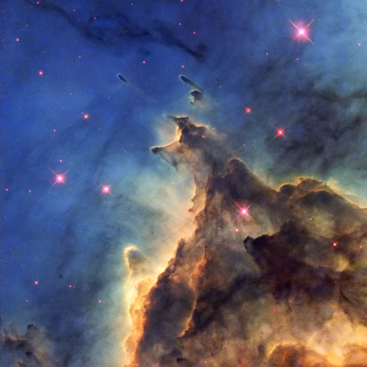 HST image of a portion of emission nebula NGC 2175