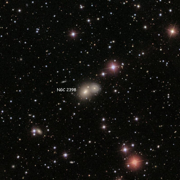 SDSS image of region near the pair of spiral galaxies listed as NGC 2398