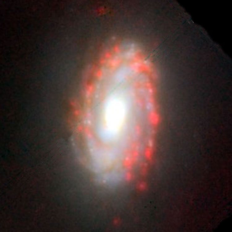 HST image of active core of spiral galaxy NGC 23