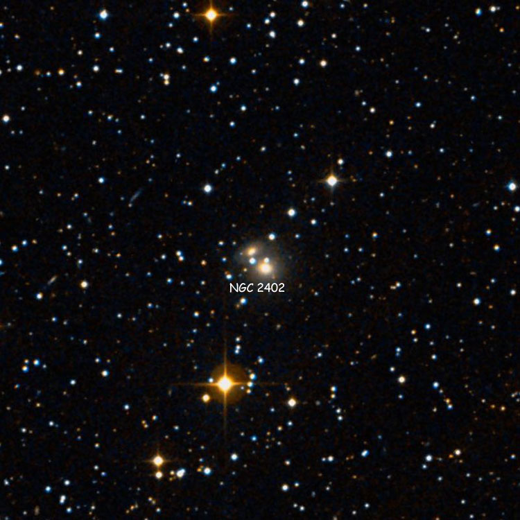 DSS image of region near interacting galaxy pair NGC 2402