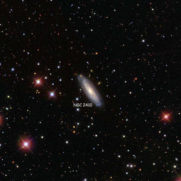 SDSS image of region near spiral galaxy NGC 2410