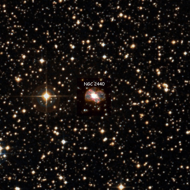 Composite of NOAO and DSS images of region near planetary nebula NGC 2440