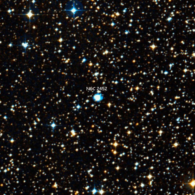 DSS image of region near planetary nebula NGC 2452