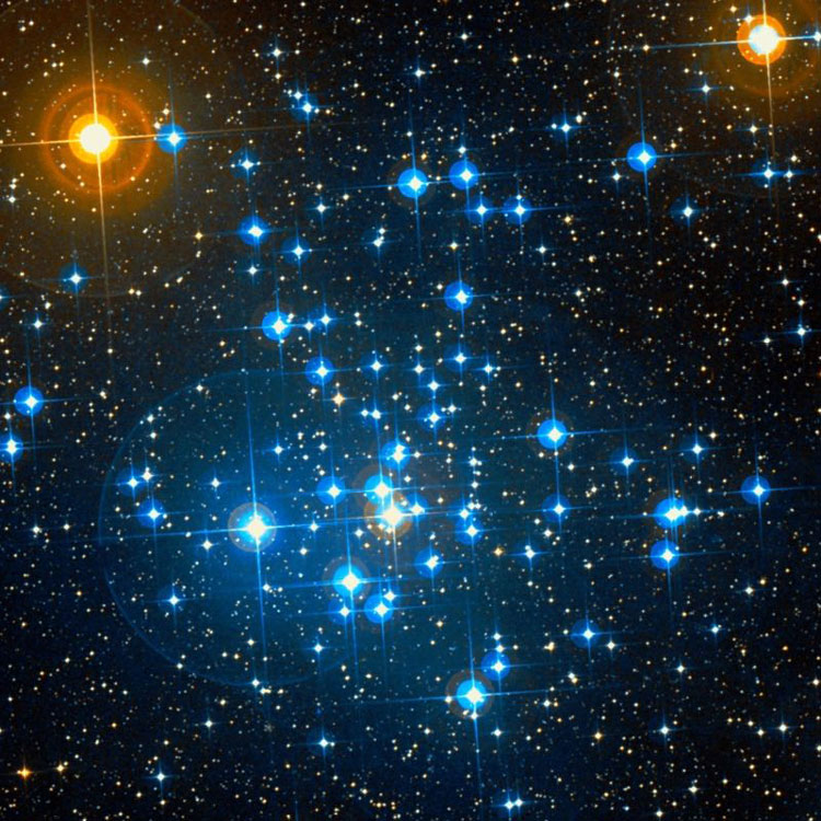 DSS image of open cluster NGC 2516