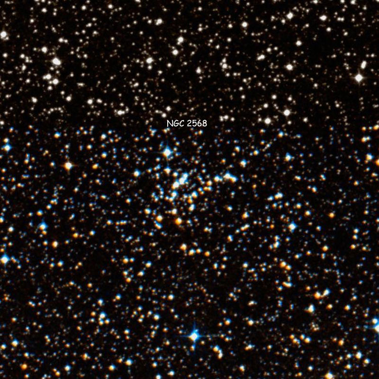 DSS image of region near open cluster NGC 2568