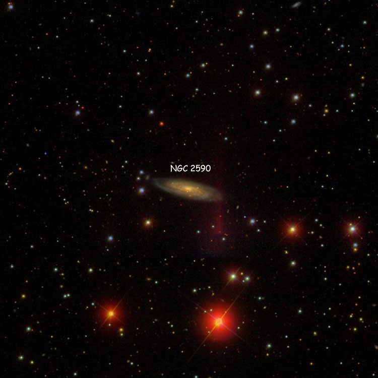 SDSS image of spiral galaxy NGC 2590