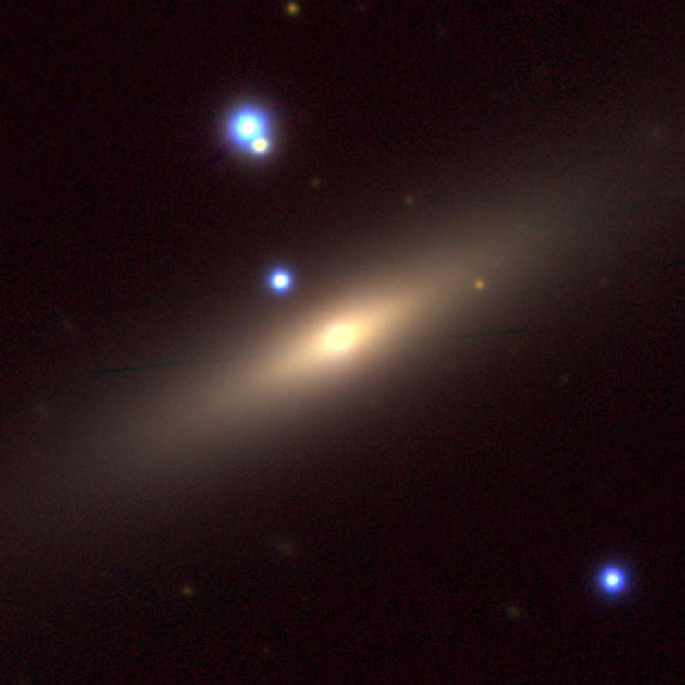 PanSTARRS image of central portion of lenticular galaxy NGC 2612
