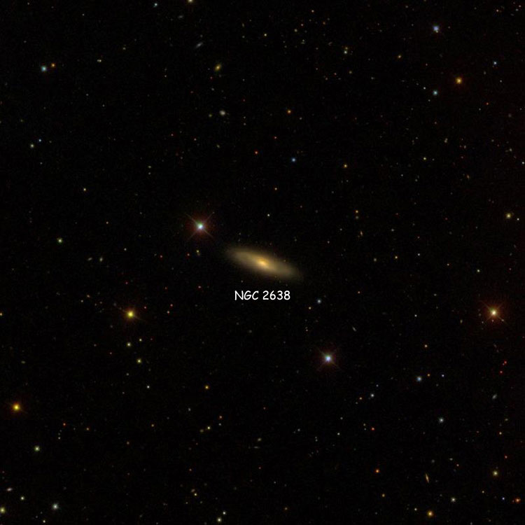 SDSS image of region near lenticular galaxy NGC 2638