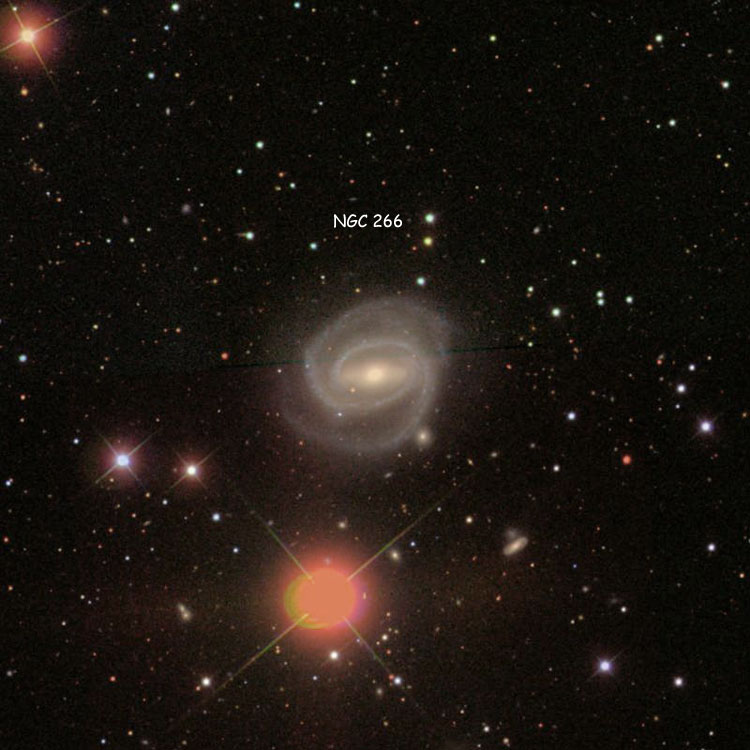 SDSS image of region near spiral galaxy NGC 266