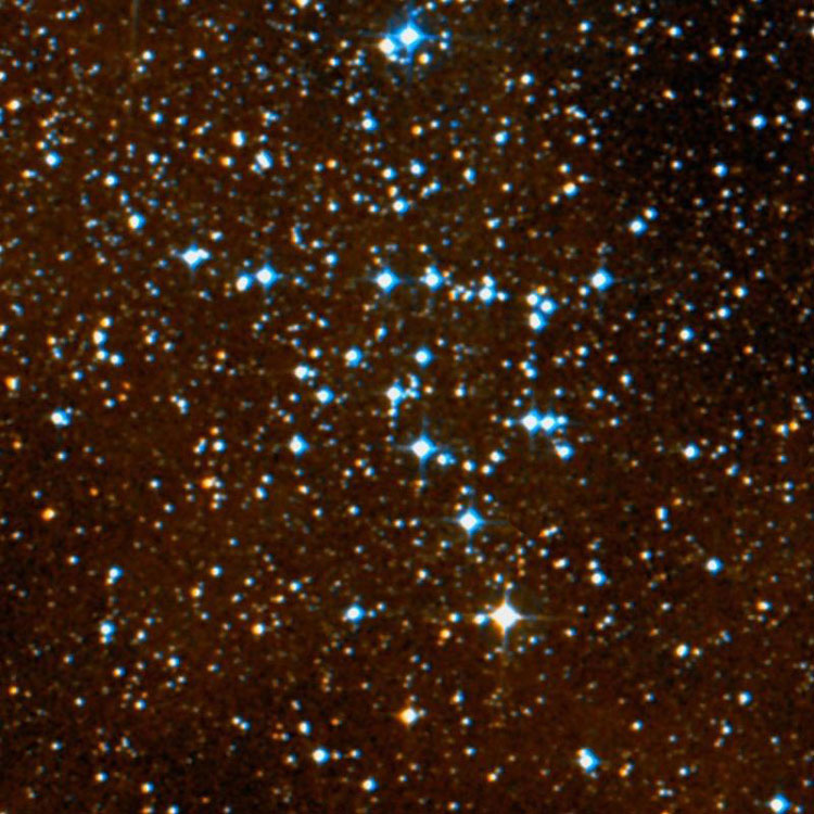 DSS image of region near open cluster NGC 2670