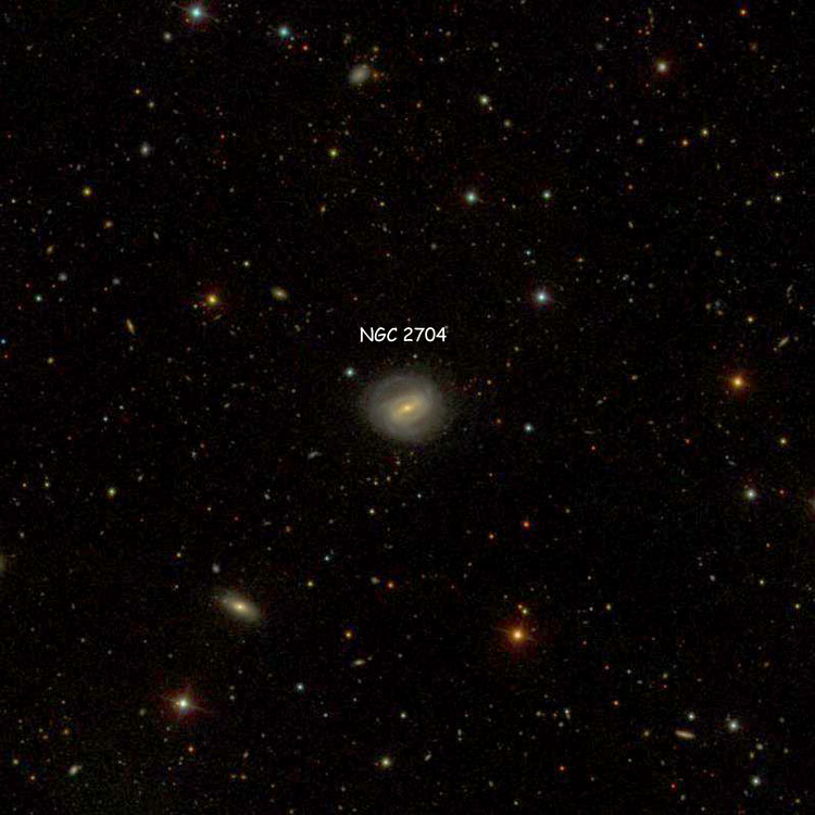 SDSS image of region near spiral galaxy NGC 2704