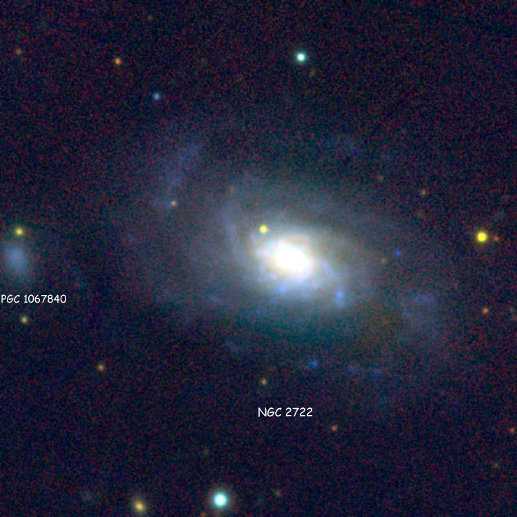 PanSTARRS image of spiral galaxy NGC 2722, also showing PGC 1067840