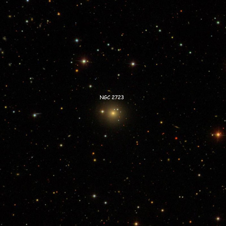 SDSS image of region near lenticular galaxy NGC 2723
