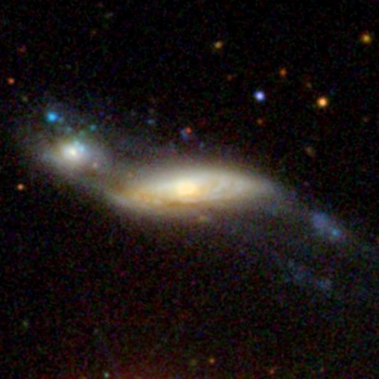 SDSS image of spiral galaxy NGC 2735 and its companion, PGC 25402 (sometimes called NGC 2735A)