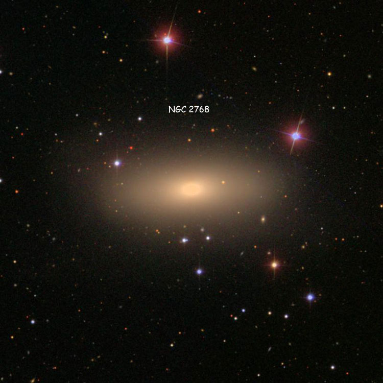 SDSS image of region near lenticular galaxy NGC 2768