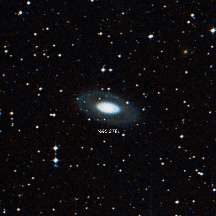 DSS image of region near lenticular galaxy NGC 2781